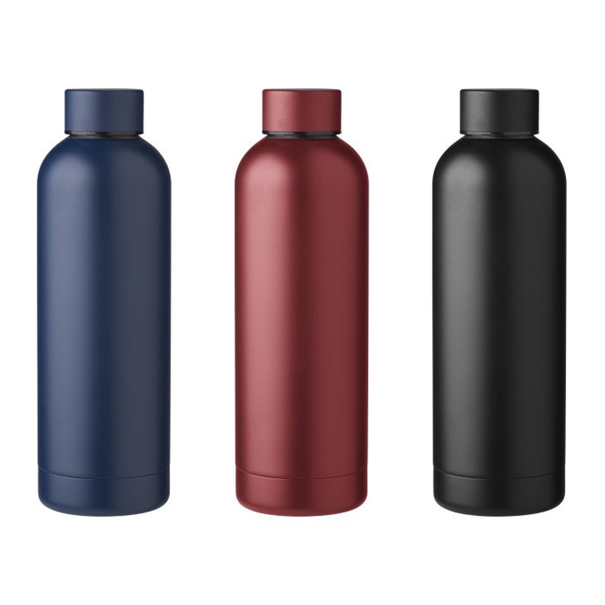 orracce da 500 ml con finitura opaca nei colori blu, bordeaux e nero CG CREAZIONS Svizzera