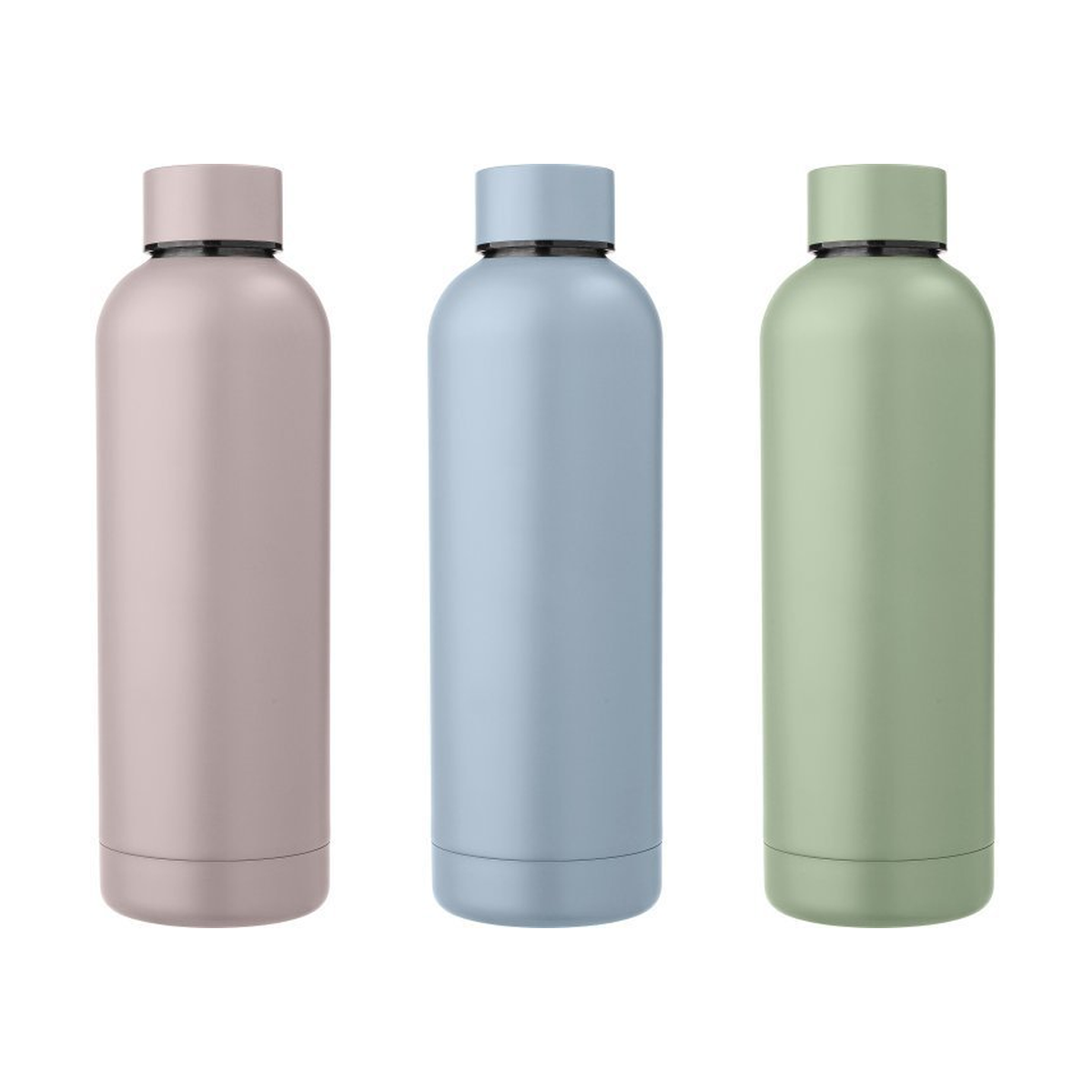 Borracce da 500 ml con finitura opaca nei colori pastello rosa, azzurro e verde CG CREAZIONS Svizzera