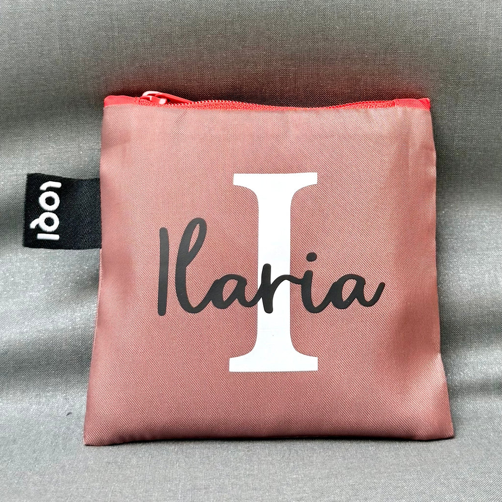 Borsa LOQI marrone ultra leggera dettaglio personalizzazione CG CREATIONS Svizzera