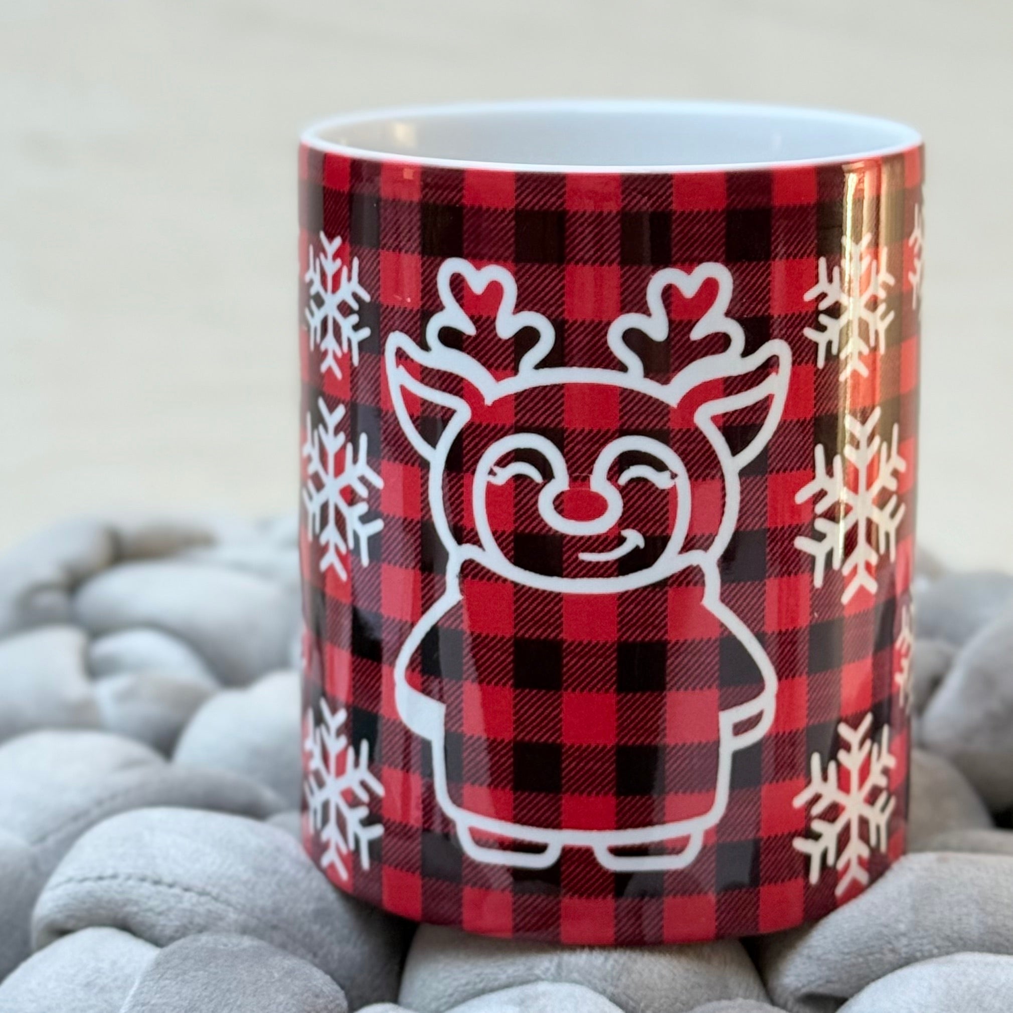 Tazza natalizia renna design festoso bevande calde Natale CG CREATIONS