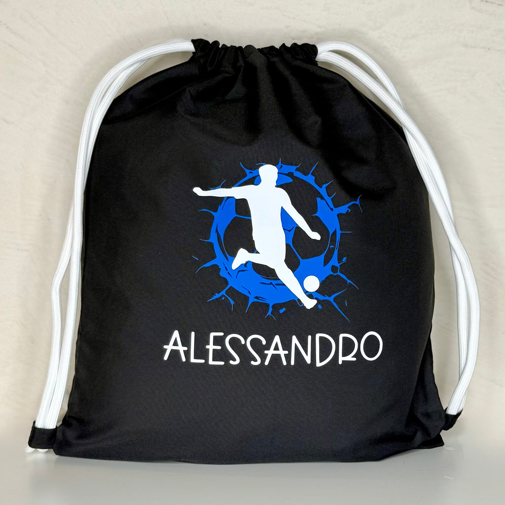 Sacca sport calcio nera personalizzabile CG CREATIONS Svizzera