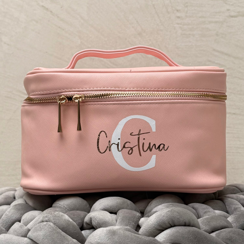 Beauty-case personalizzabile viaggio elegante organizzazione trucchi CG CREATIONS