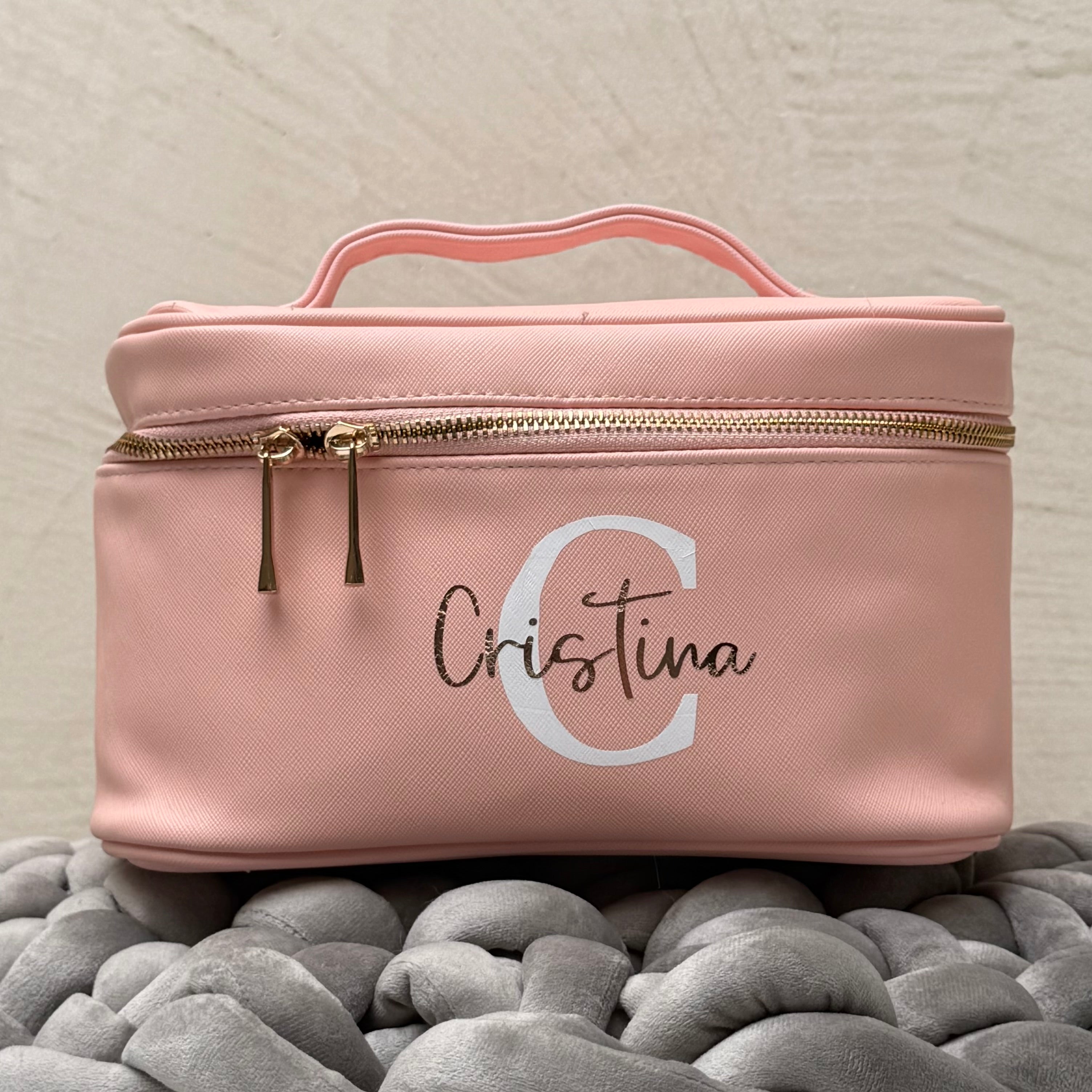 Beauty-case personalizzabile viaggio elegante organizzazione trucchi CG CREATIONS