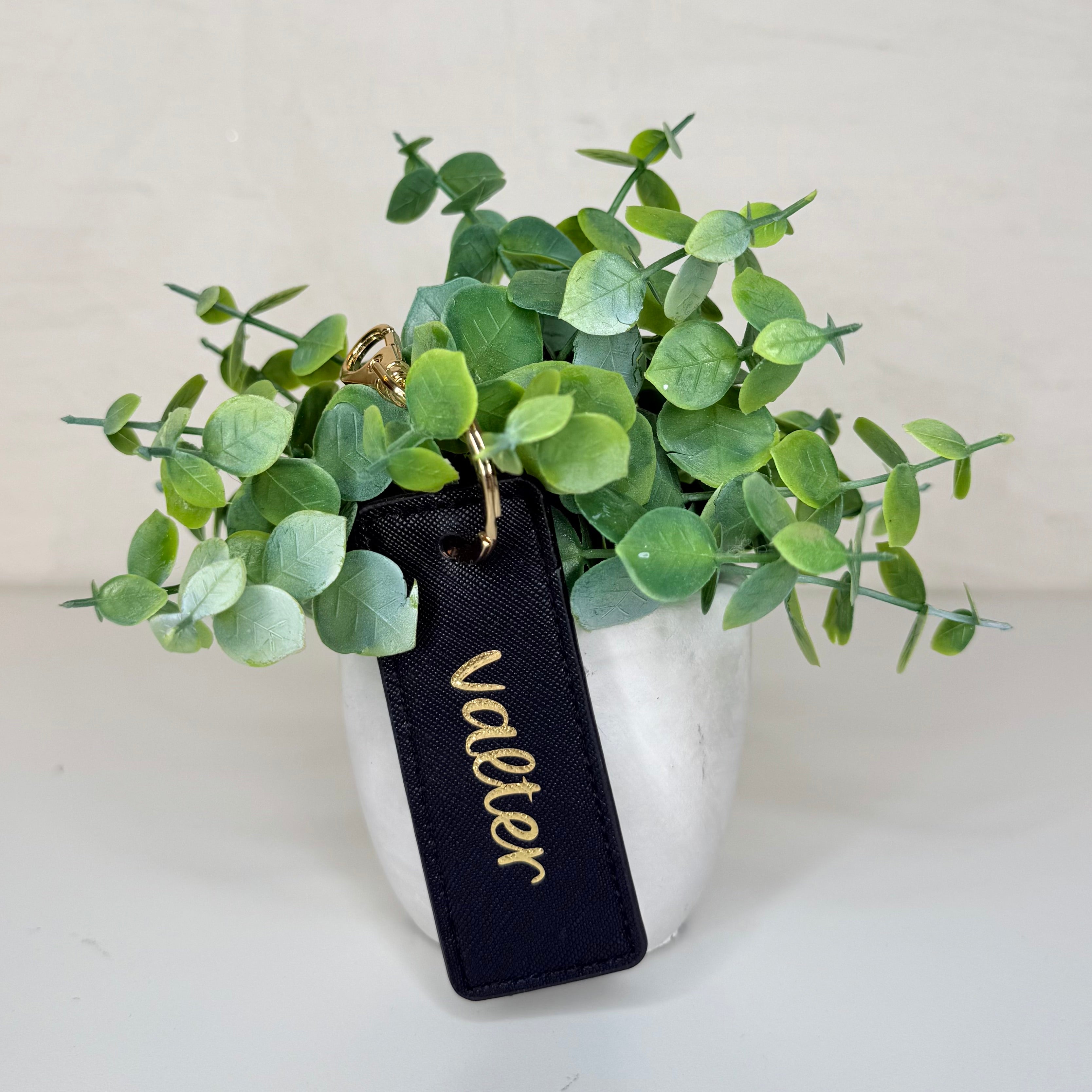 Portachiavi rettangolare personalizzabile scritta corsivo CG CREATIONS