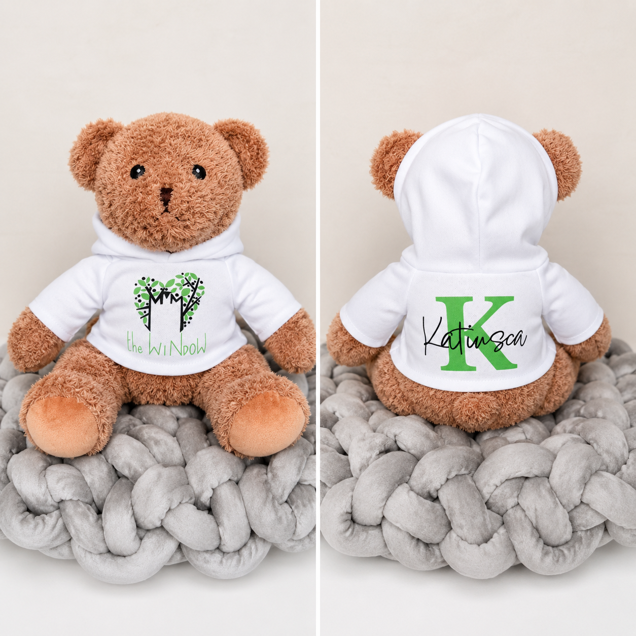 Orsetto peluche personalizzato logo aziendale nome regalo originale CG CREATIONS