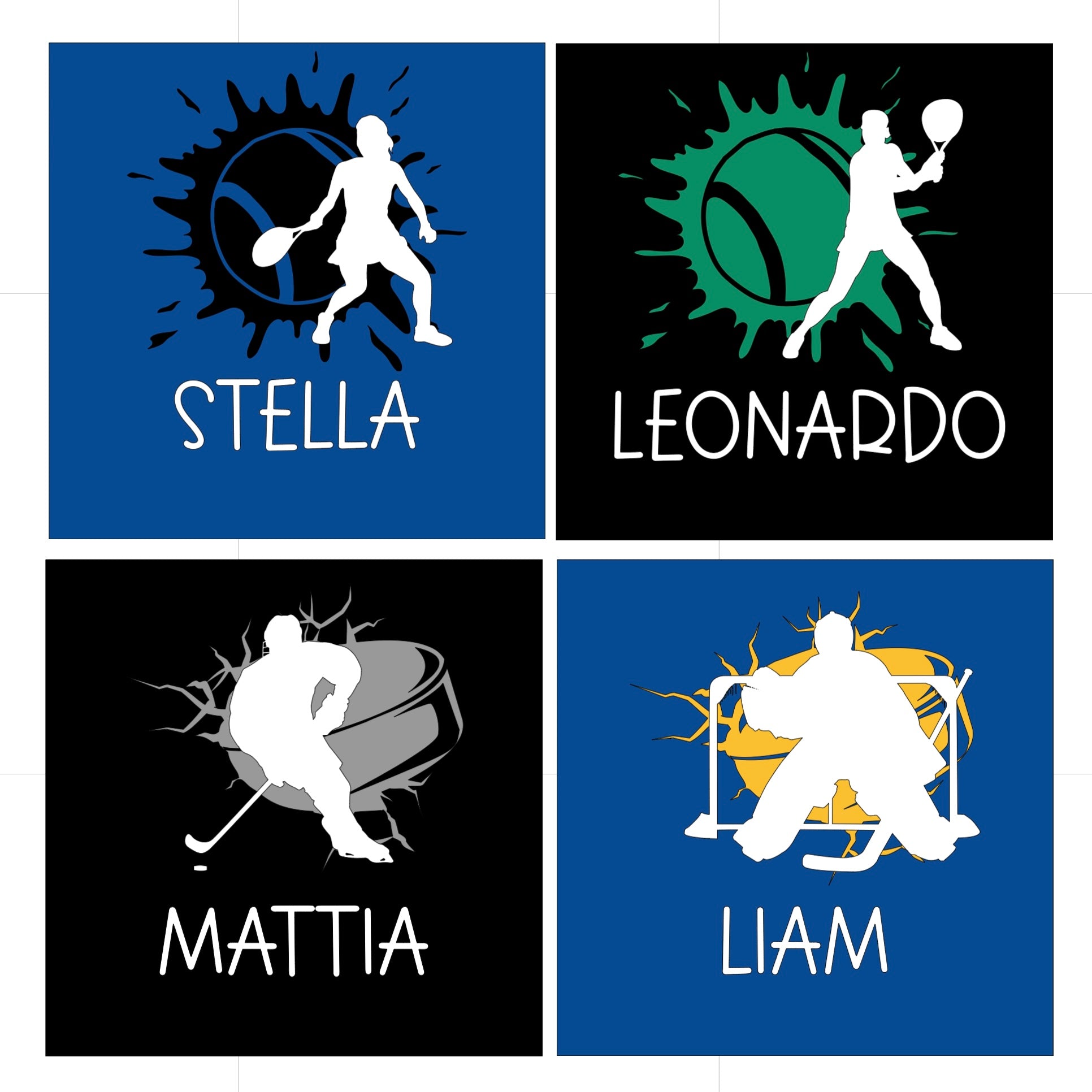 Sacca sport tennis hockey personalizzabile CG CREATIONS